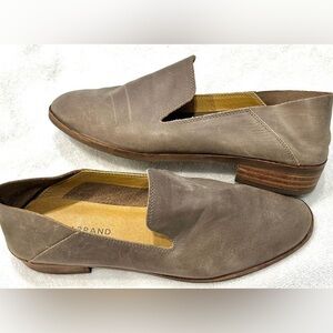 Vintage Lucky Cahill Leather Loafers In Driftwood Taupe 8.5 Lightly Padded Flats